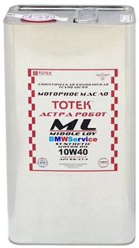 Моторное масло TOTEK ML 10W40 BMW Service, 5 л MLSAE10W40BMW-5